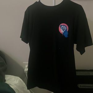 Never Made mens black graphic tee